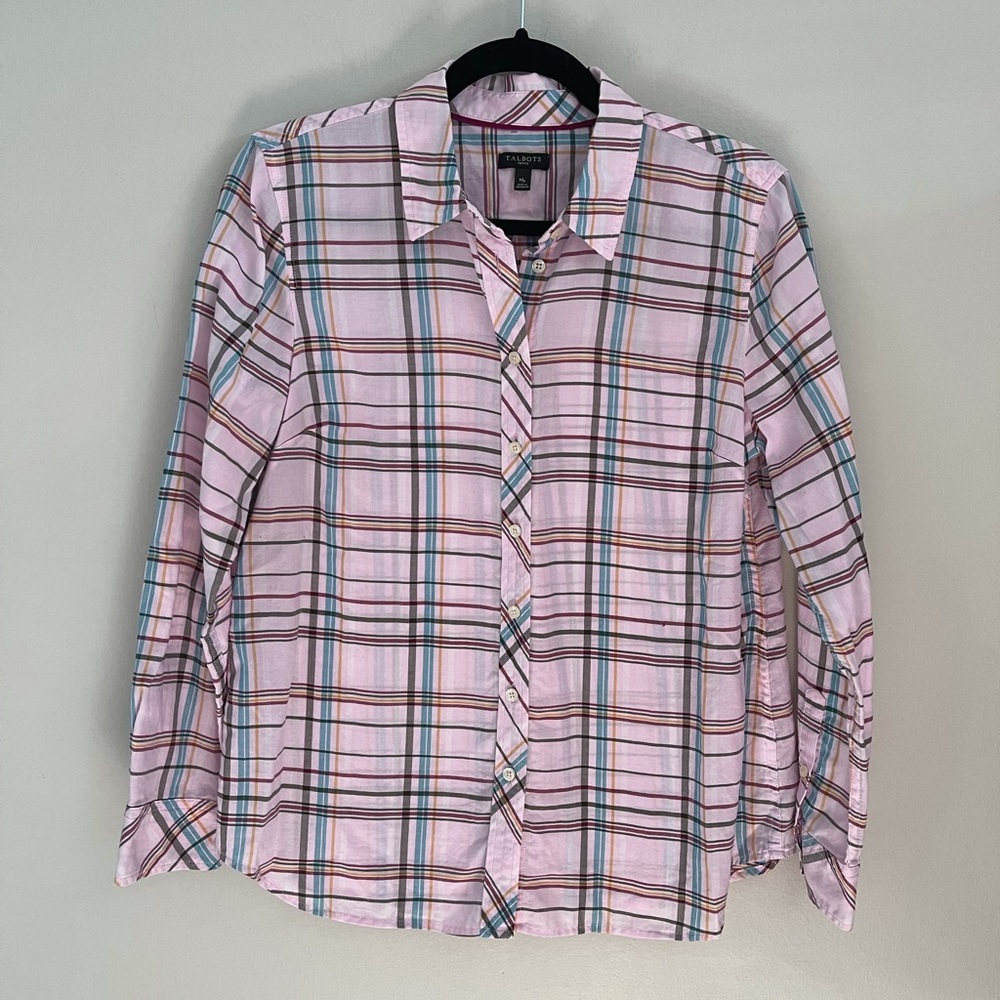 Talbots Plaid Button Up Shirt